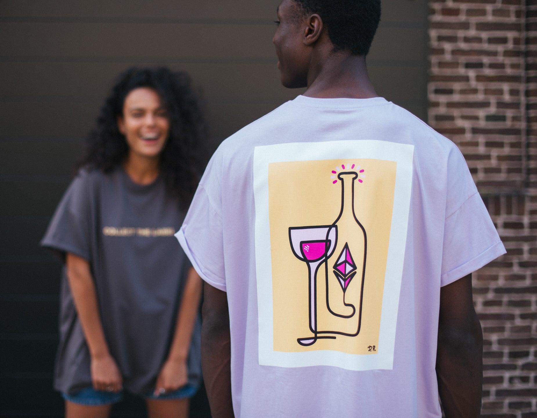 Wine Oversized Tee Lila