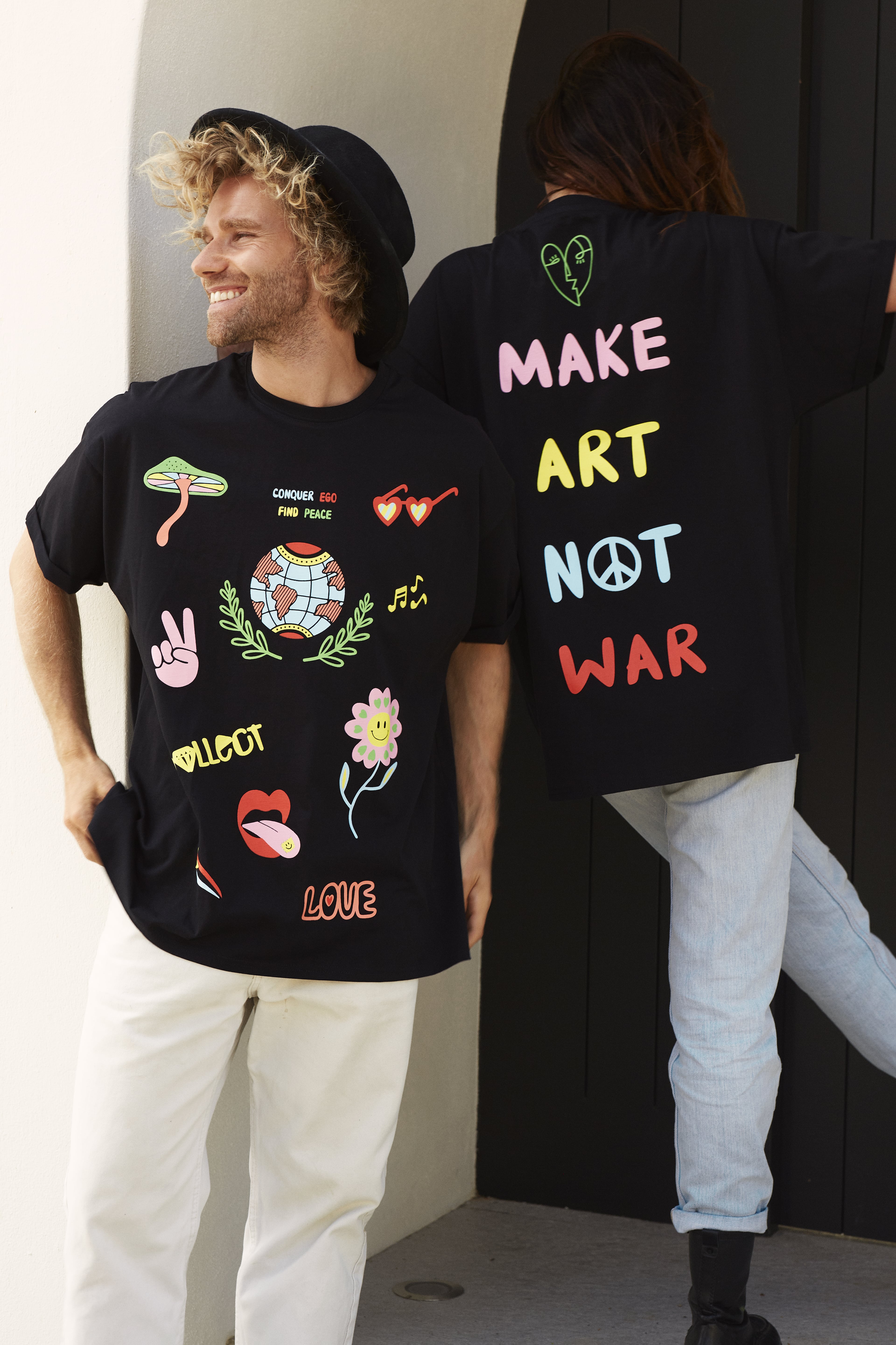 Make Art Oversized T-shirt Black