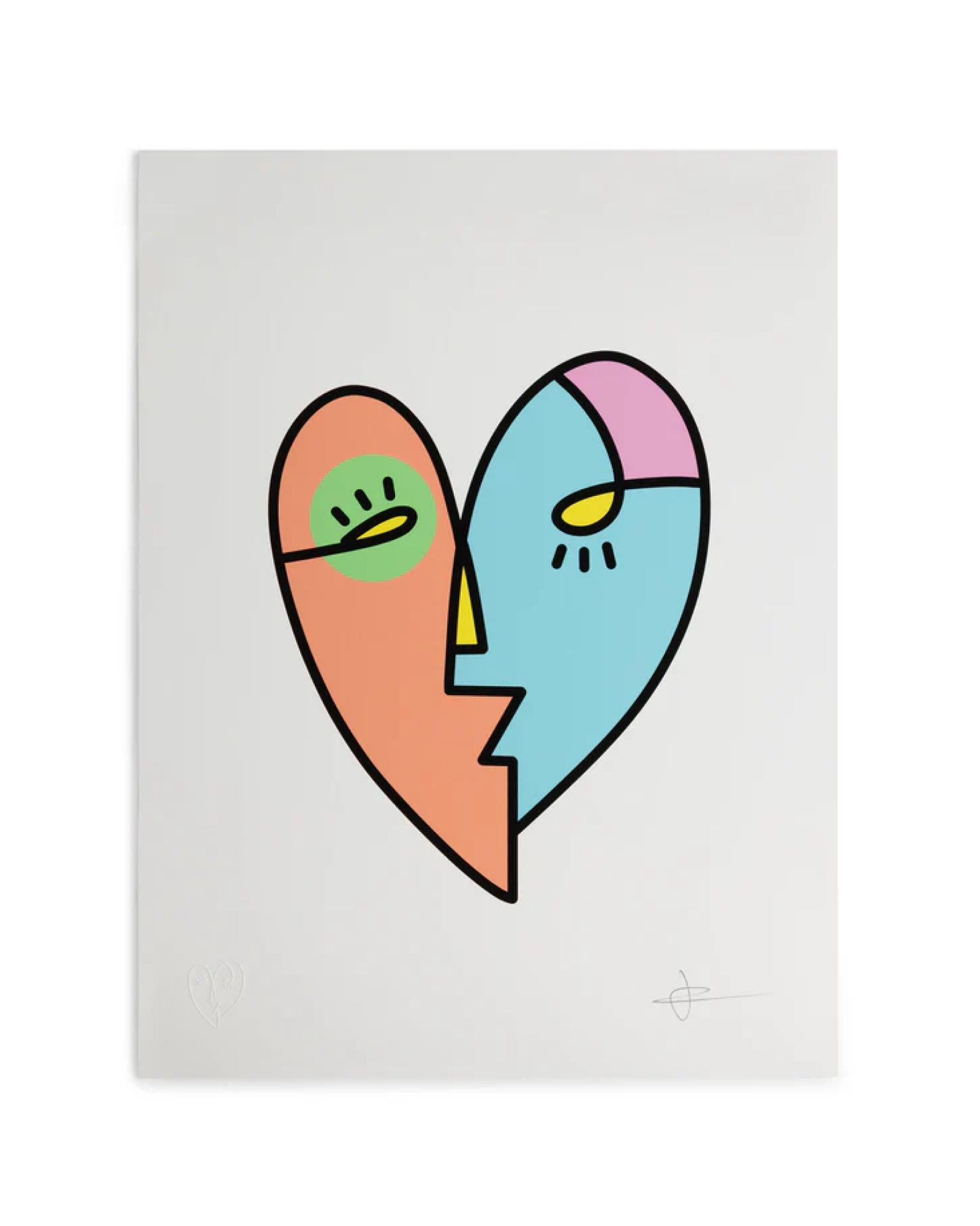 Art Print Heart White