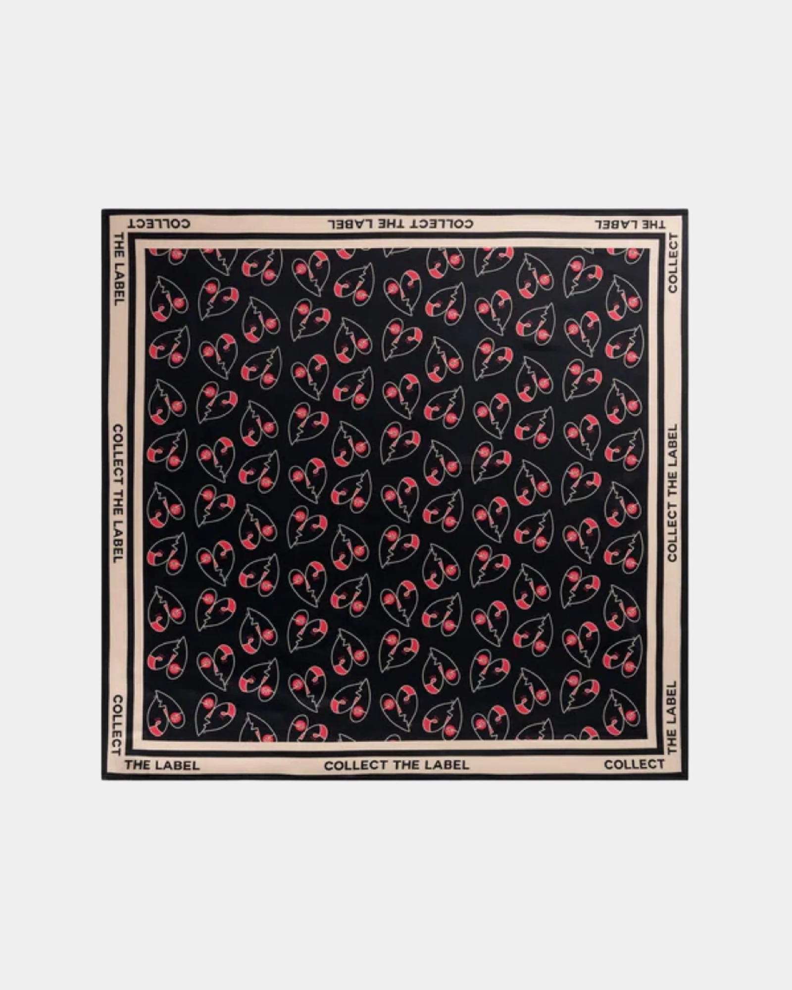 Heart Bandana Black