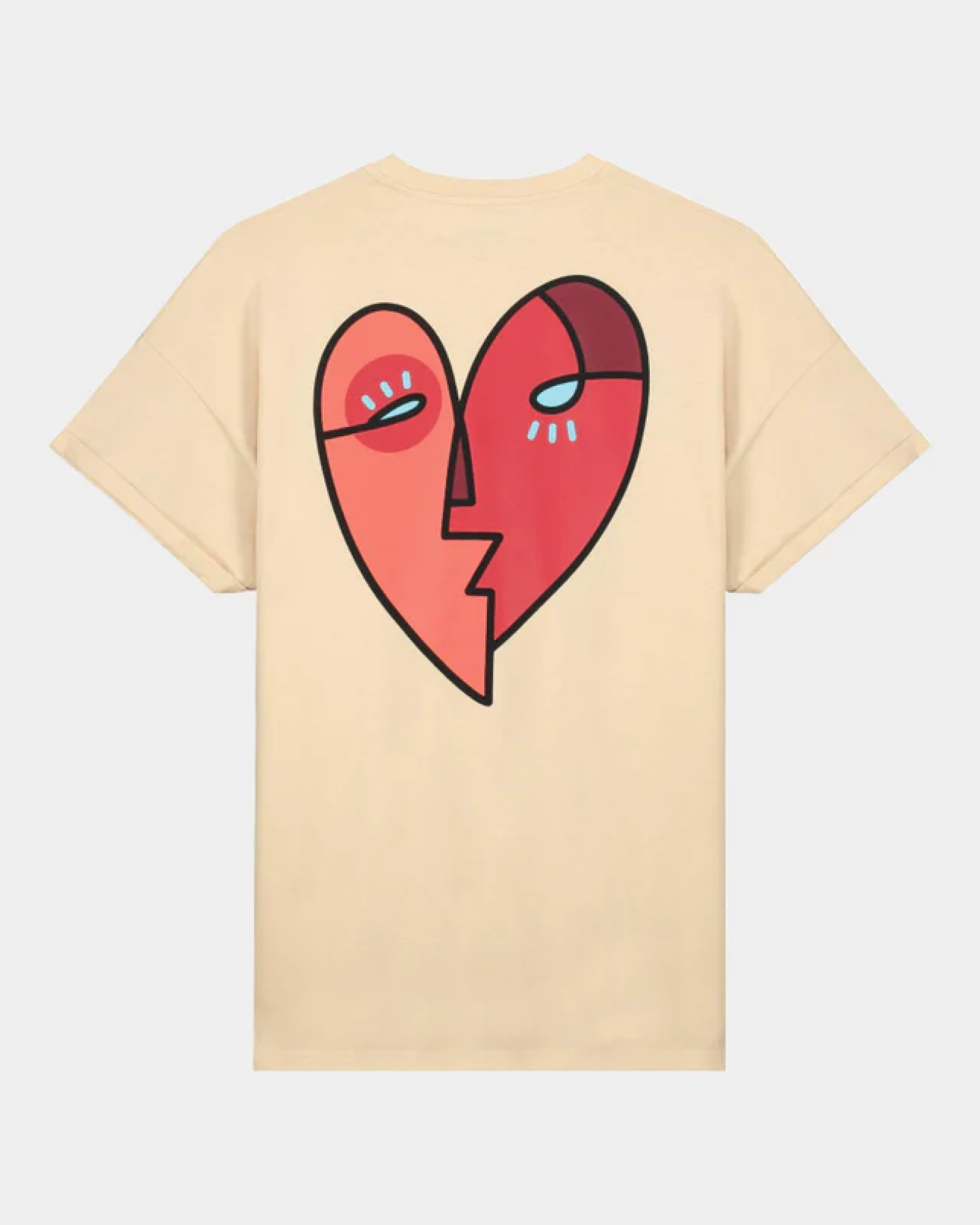 Heart Oversized Tee  Chamois