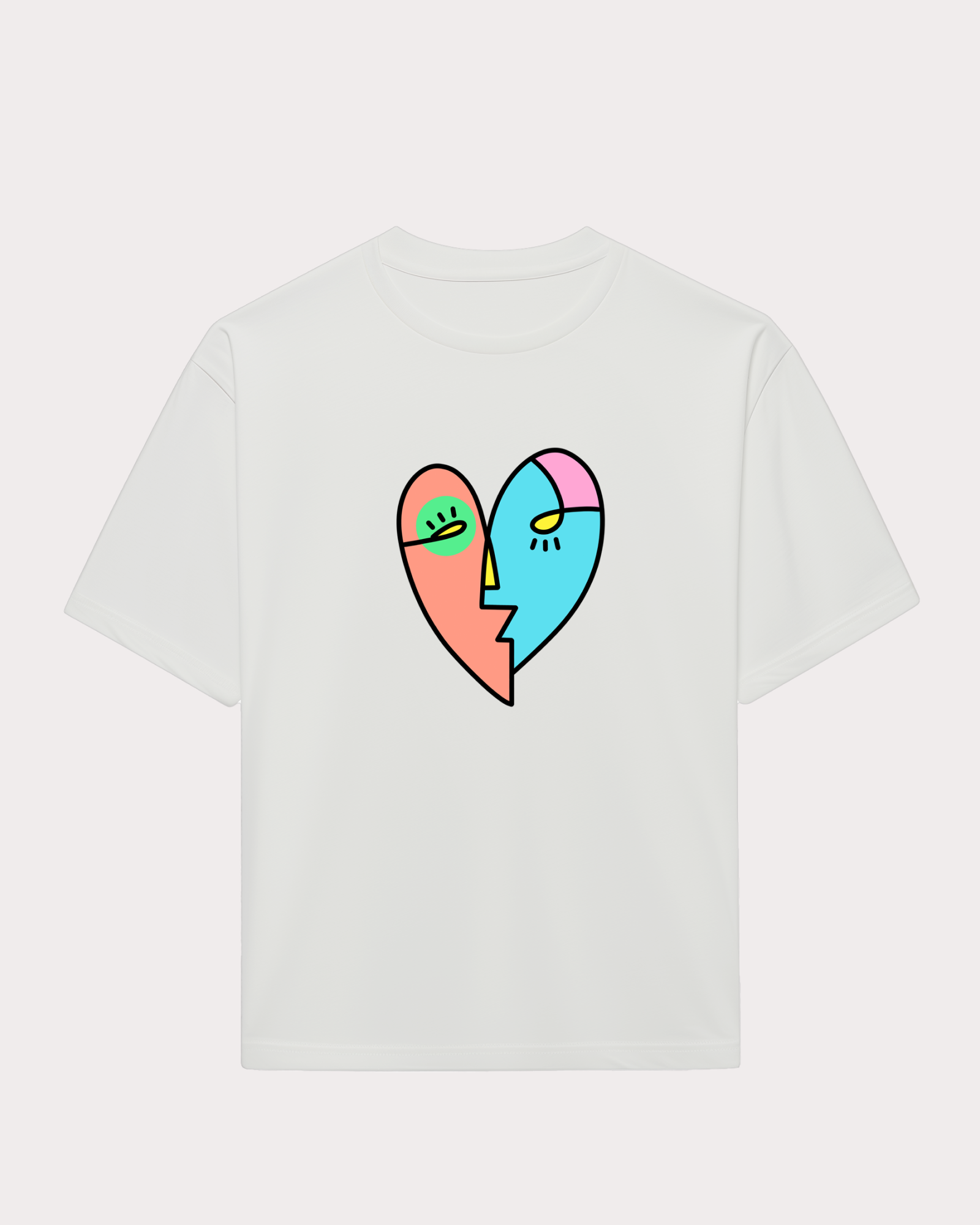 Heart T-shirt White